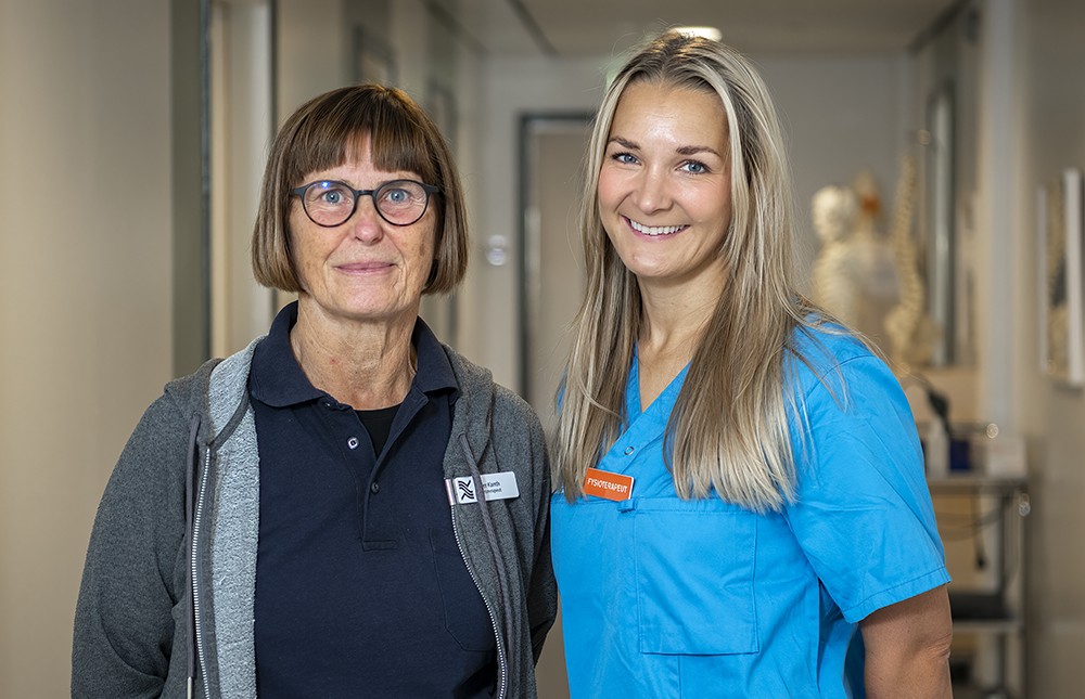 Inger Kanth, arbetsterapeut och Lina Dalenius, fysioterapeut i Hudiksvall. Foto: Peter Engström